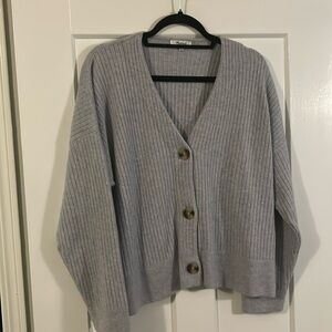 Madewell SoftWool Button-Front Cardigan